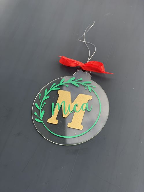 Hovedbilde Gull Juletrepynt med Navn