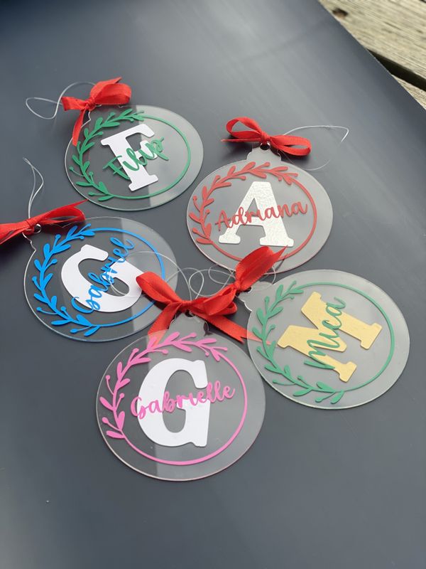 Blå Juletrepynt med Navn