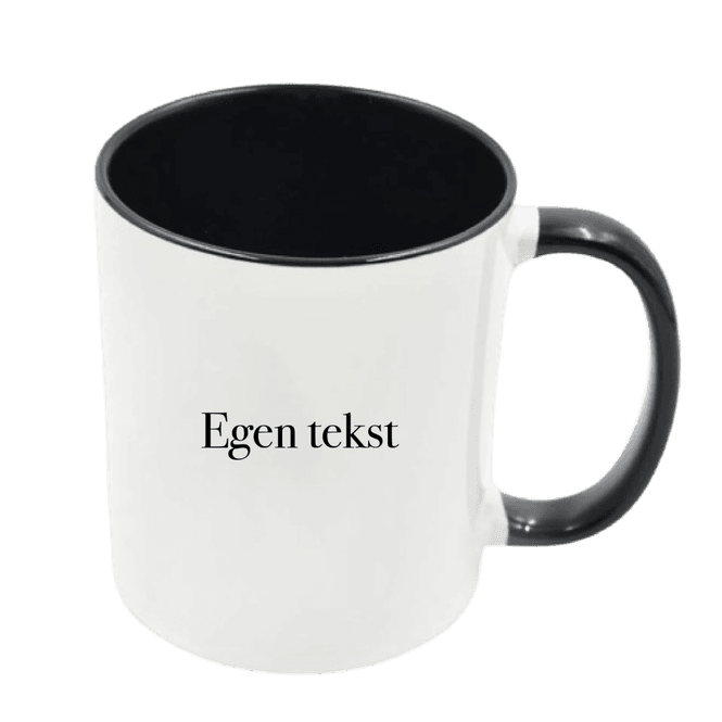 Hovedbilde Egen Tekst Sort Krus